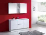 Bathroom Vanities SRW64P-1500 Square Polymarble Top Kickboard Vanity