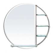 Bathroom Shaving Cabinets/Tallboys Mirrors SRM-2912 Round mirror with glass shelf
