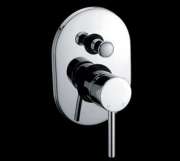 Bathroom Mixers Wall Mixers with Diverter APC-3002SB
Pin Handle
40mm Ceramic Disk Cartridge